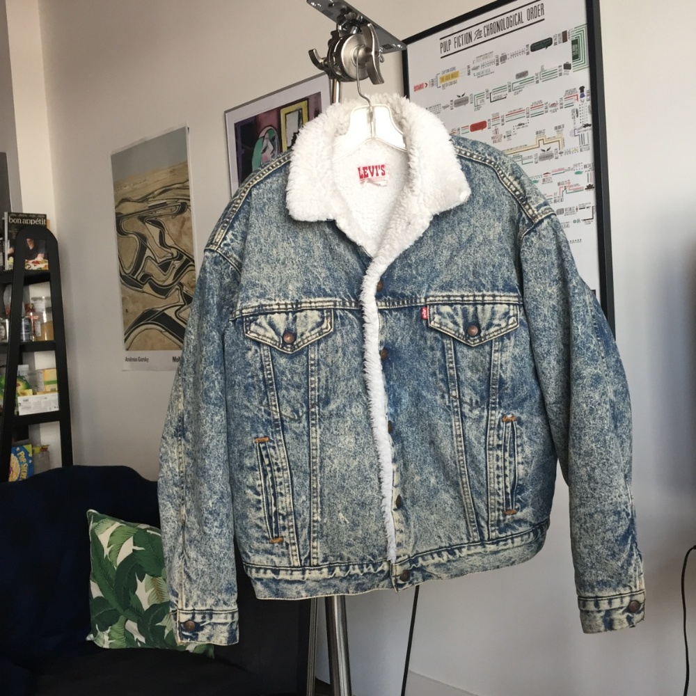 Unisex Vintage Levi's Denim Sherpa Jacket